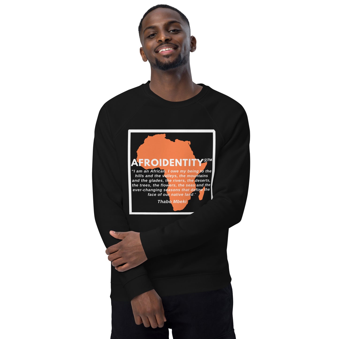 Thabo Mbeki Unisex organic raglan sweatshirt 1