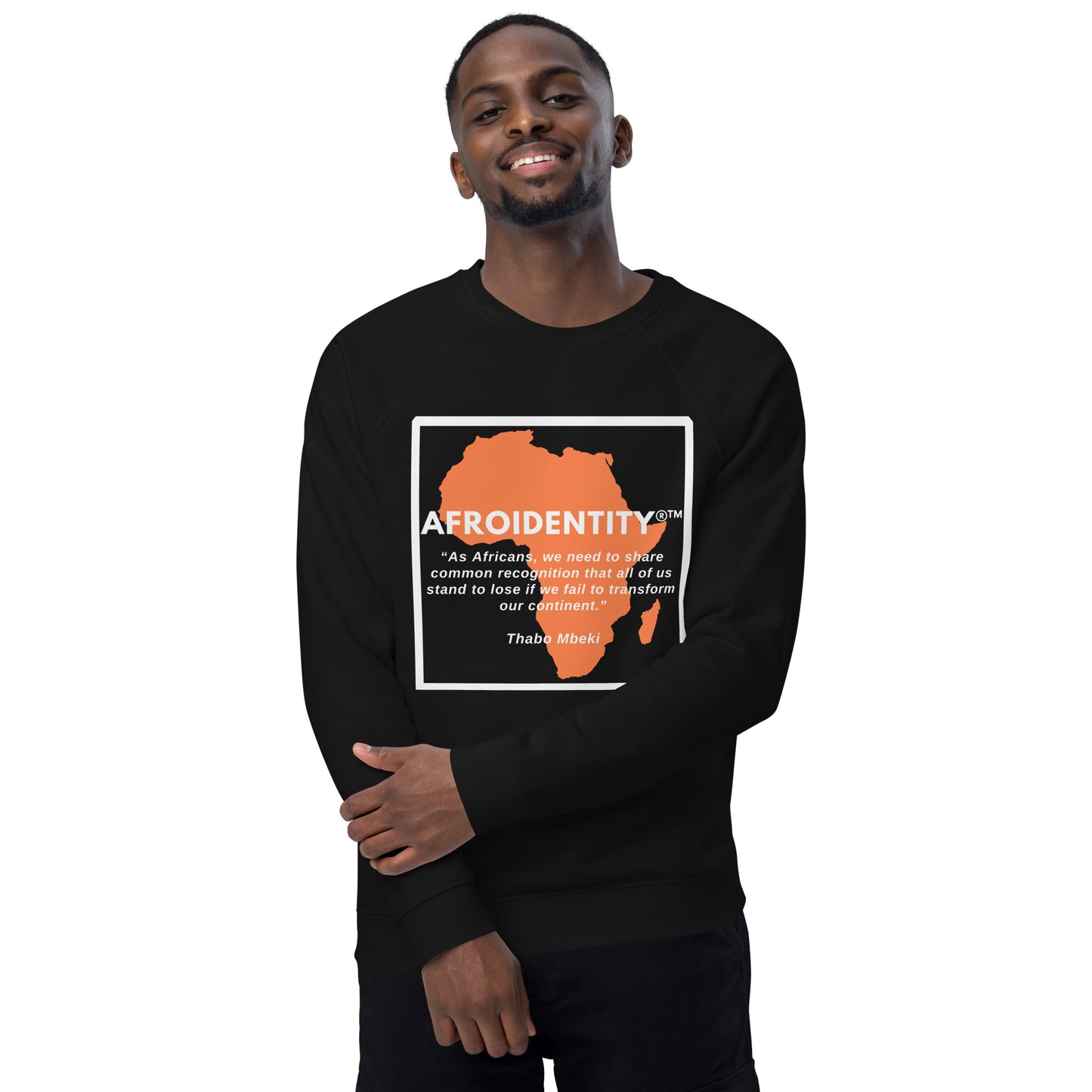 Thabo Mbeki Unisex organic raglan sweatshirt 5