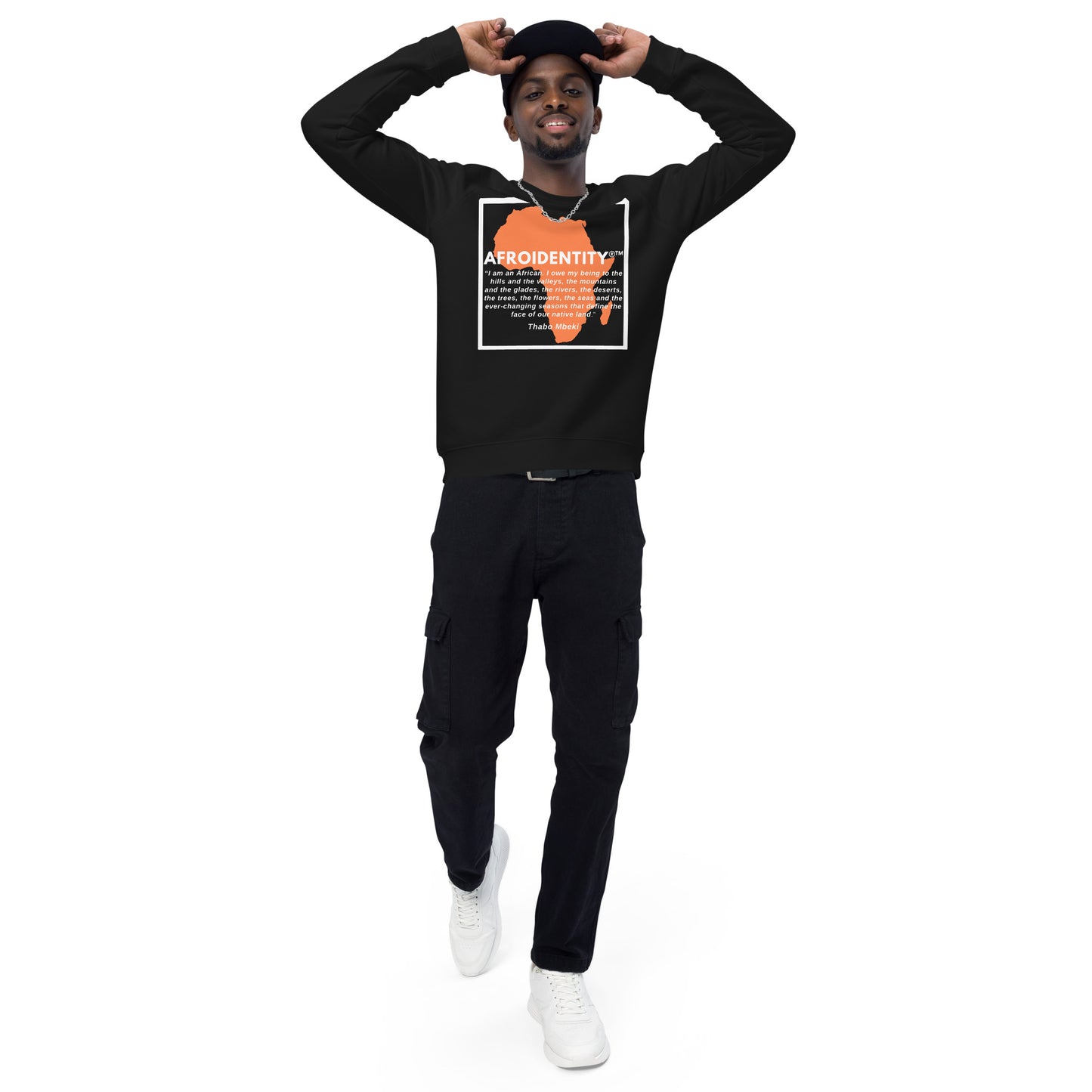 Thabo Mbeki Unisex organic raglan sweatshirt 1