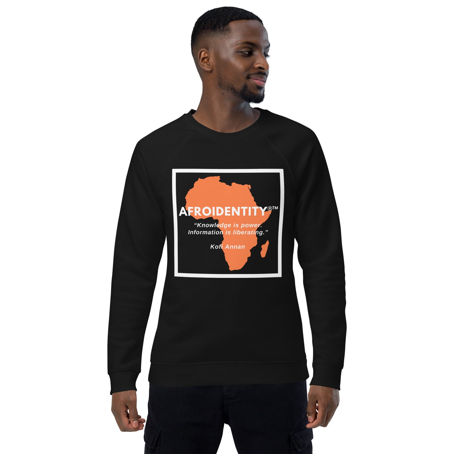 kofi annan Unisex organic raglan sweatshirt 5