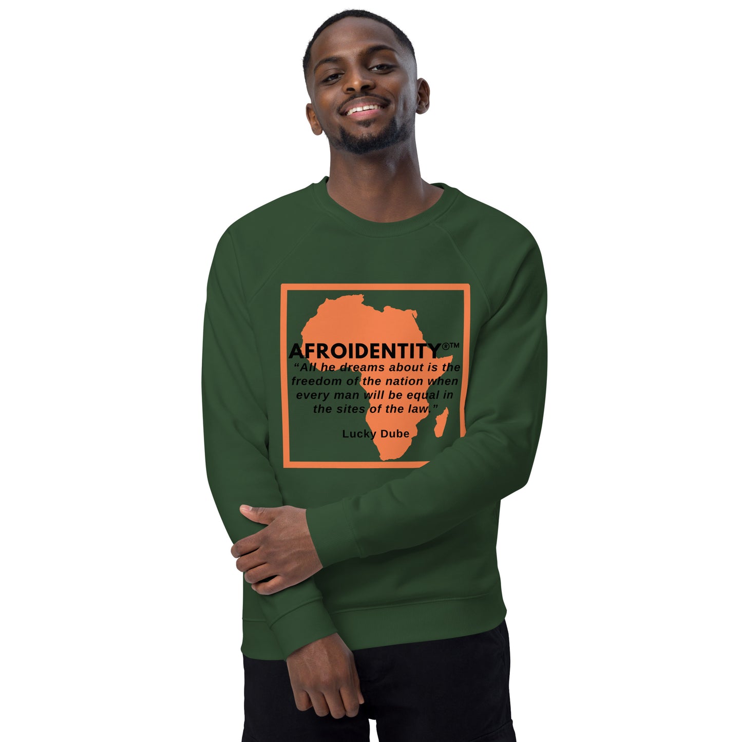 Lucky Dube Unisex organic raglan sweatshirt 6