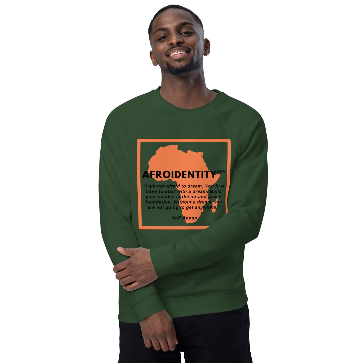 kofi annan Unisex organic raglan sweatshirt 2