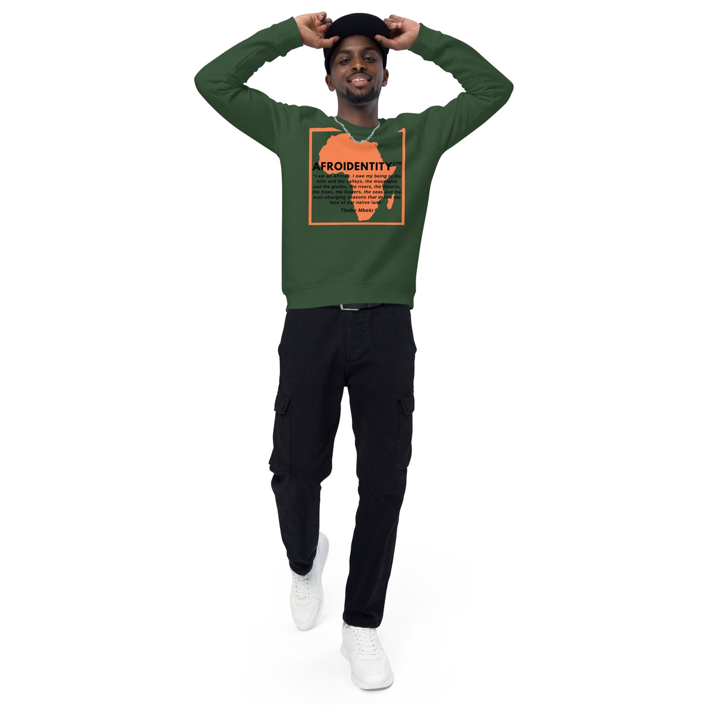 Thabo Mbeki Unisex organic raglan sweatshirt 1