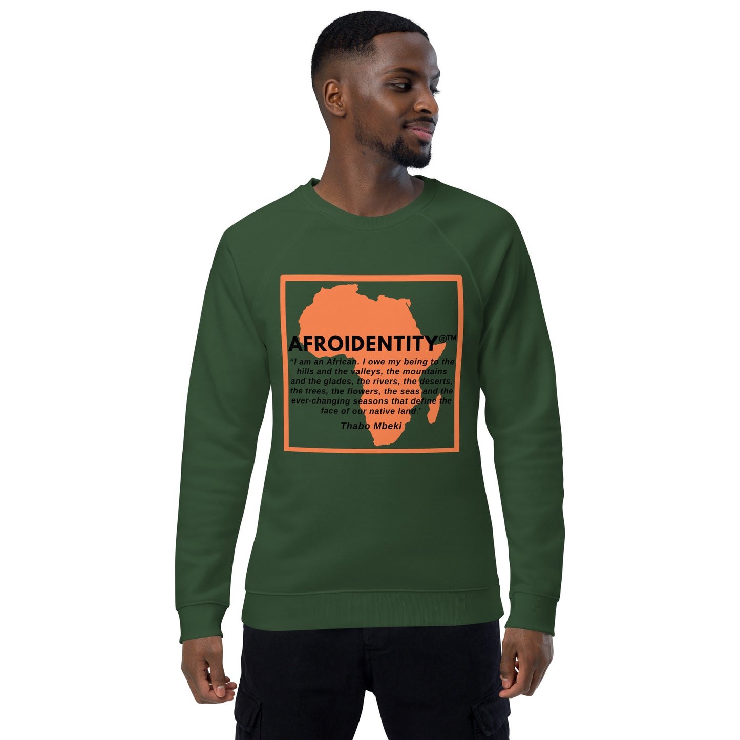 Thabo Mbeki Unisex organic raglan sweatshirt 1