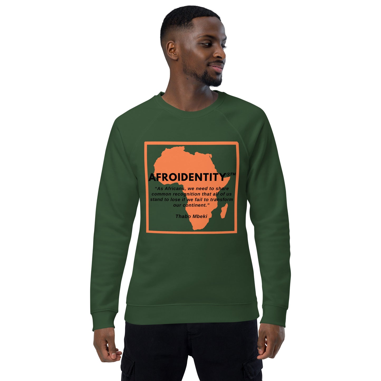 Thabo Mbeki Unisex organic raglan sweatshirt 5