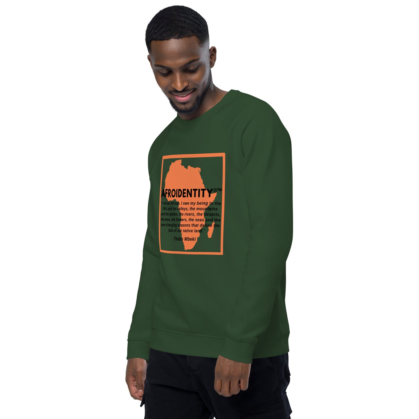 Thabo Mbeki Unisex organic raglan sweatshirt 1