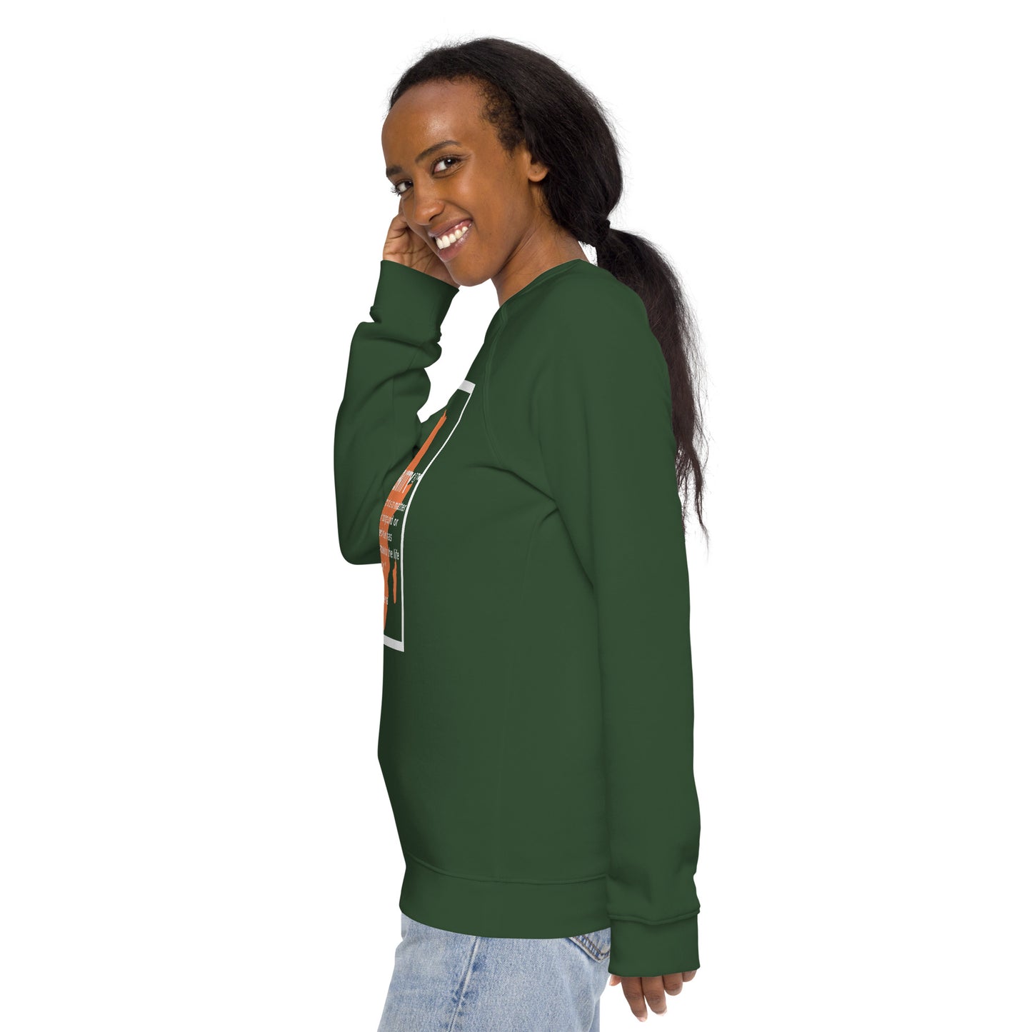 Michelle Obama Unisex organic raglan sweatshirt 6