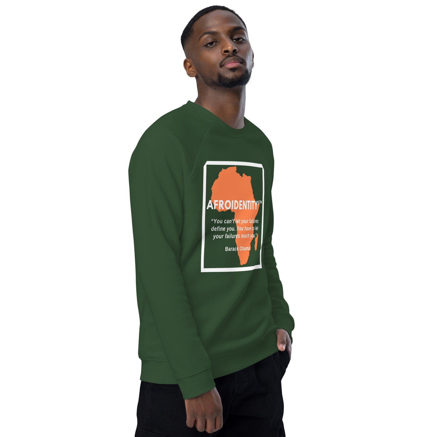 Unisex organic raglan sweatshirt