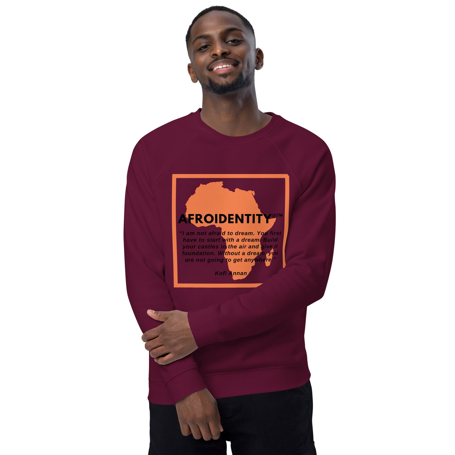 kofi annan Unisex organic raglan sweatshirt 2