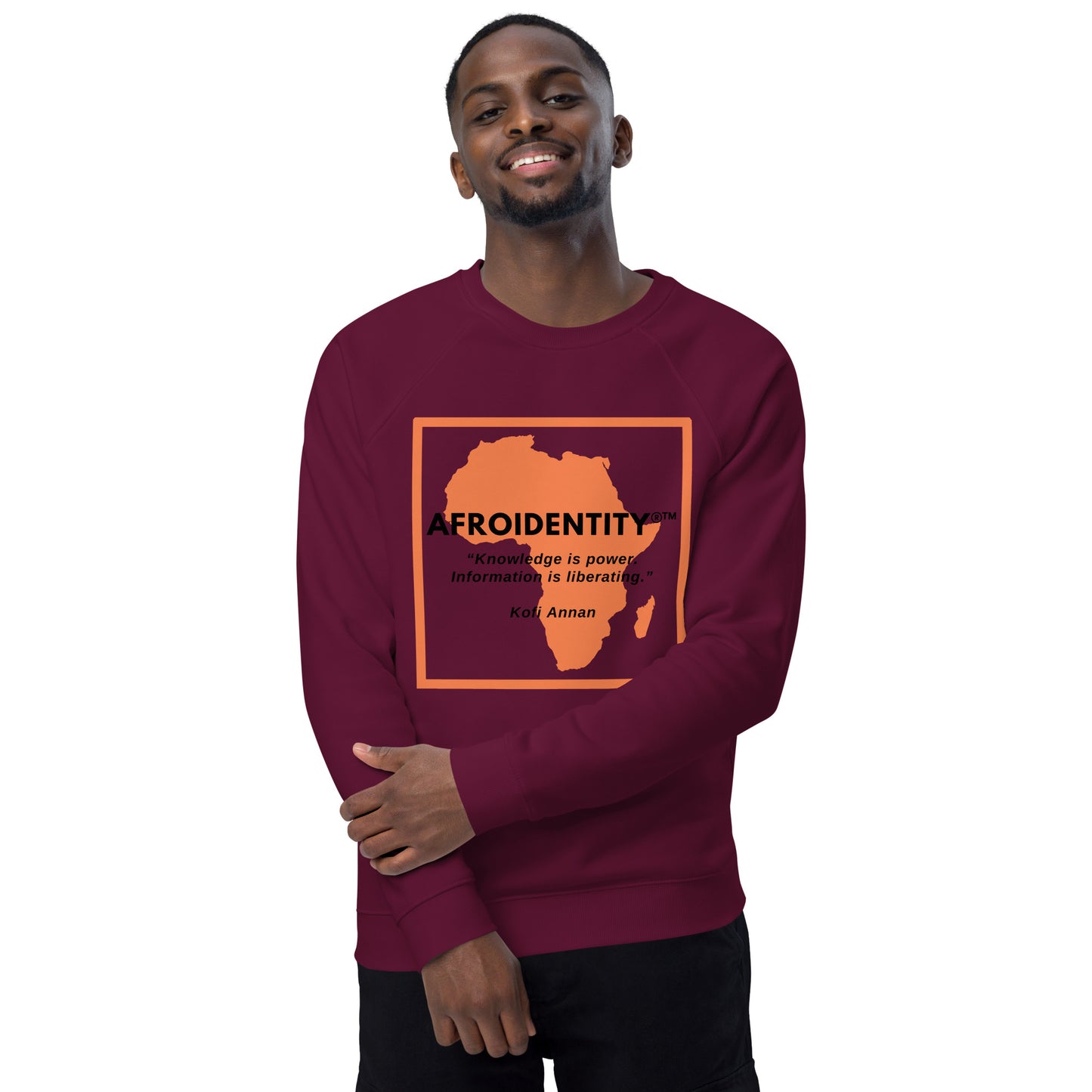 kofi annan Unisex organic raglan sweatshirt 5