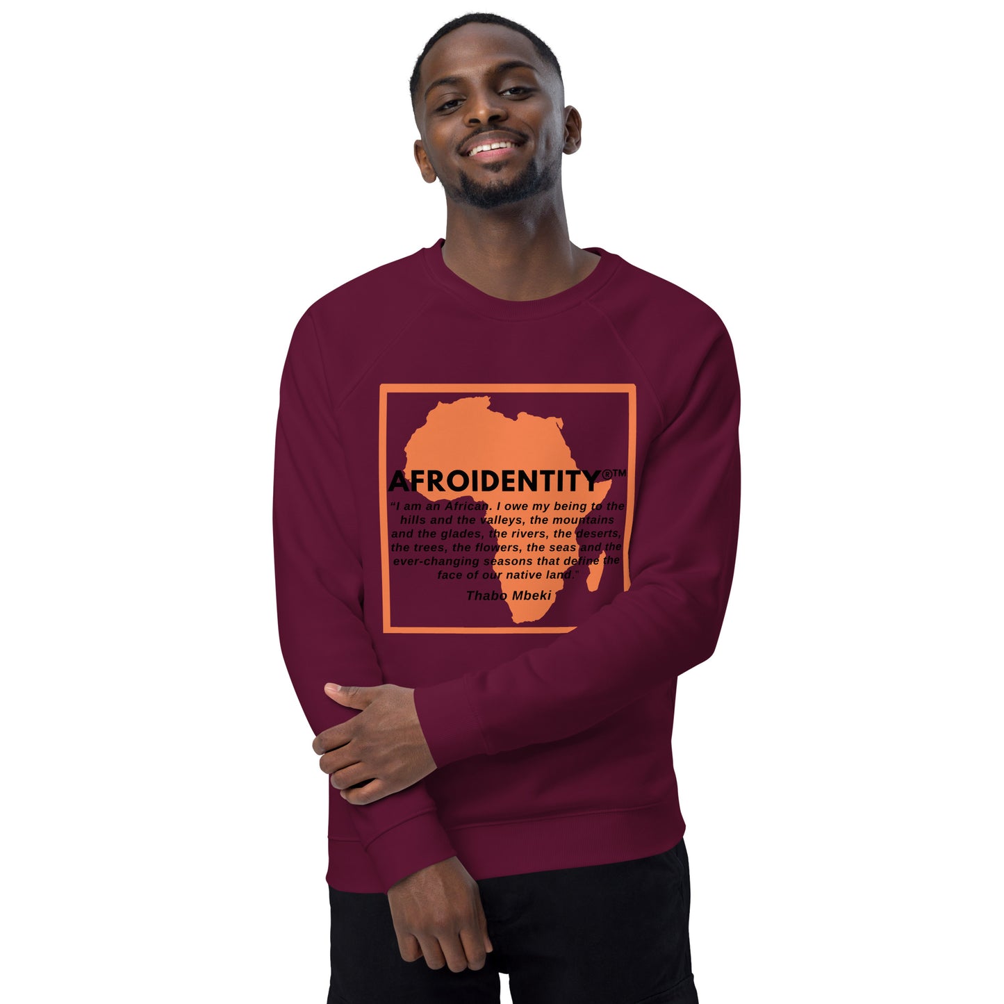 Thabo Mbeki Unisex organic raglan sweatshirt 1