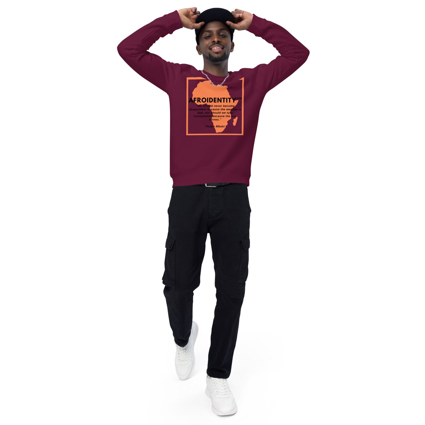 Thabo Mbeki Unisex organic raglan sweatshirt 2