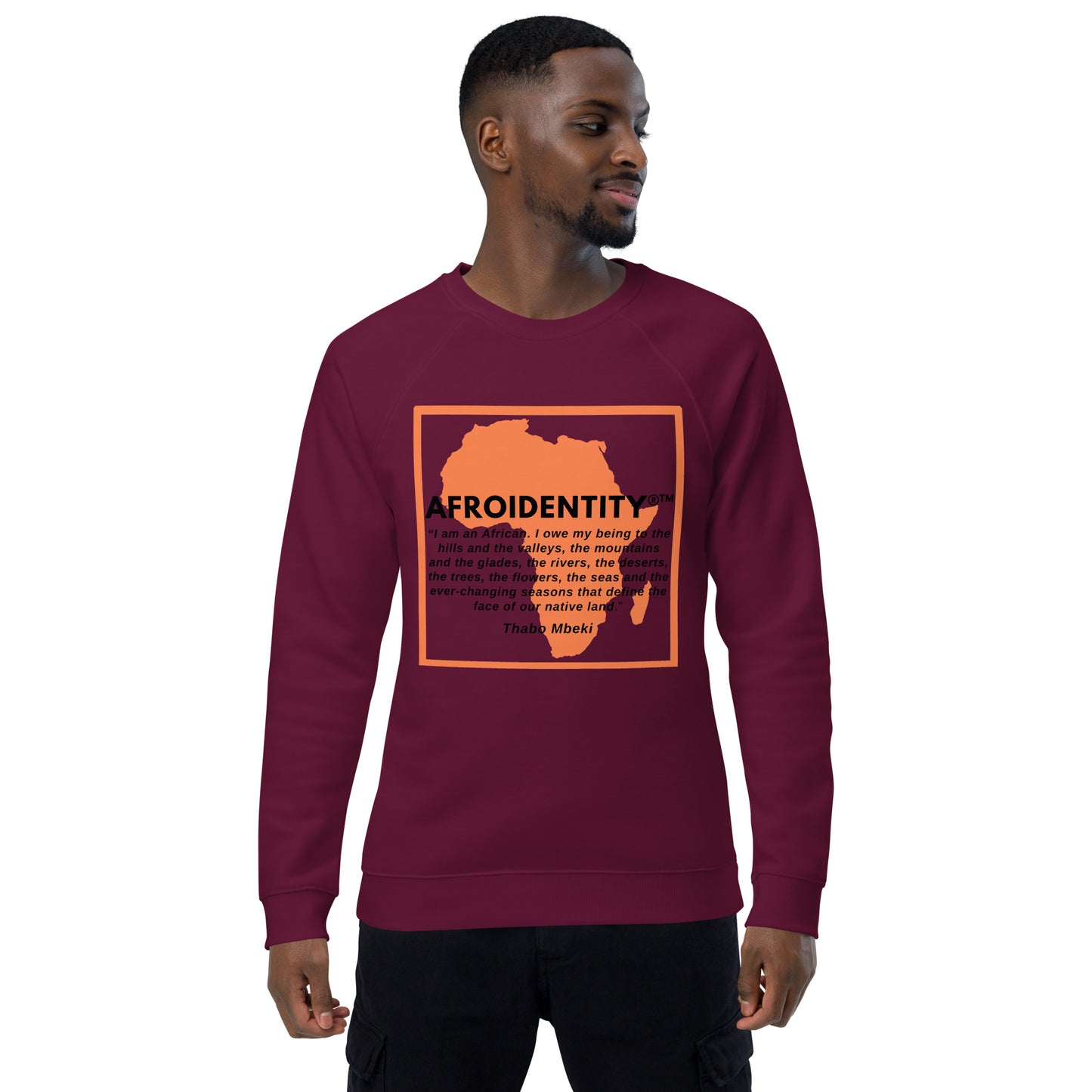 Thabo Mbeki Unisex organic raglan sweatshirt 1