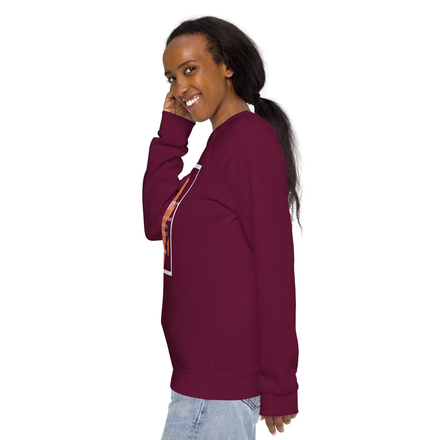 Whoopie Unisex organic raglan sweatshirt 1