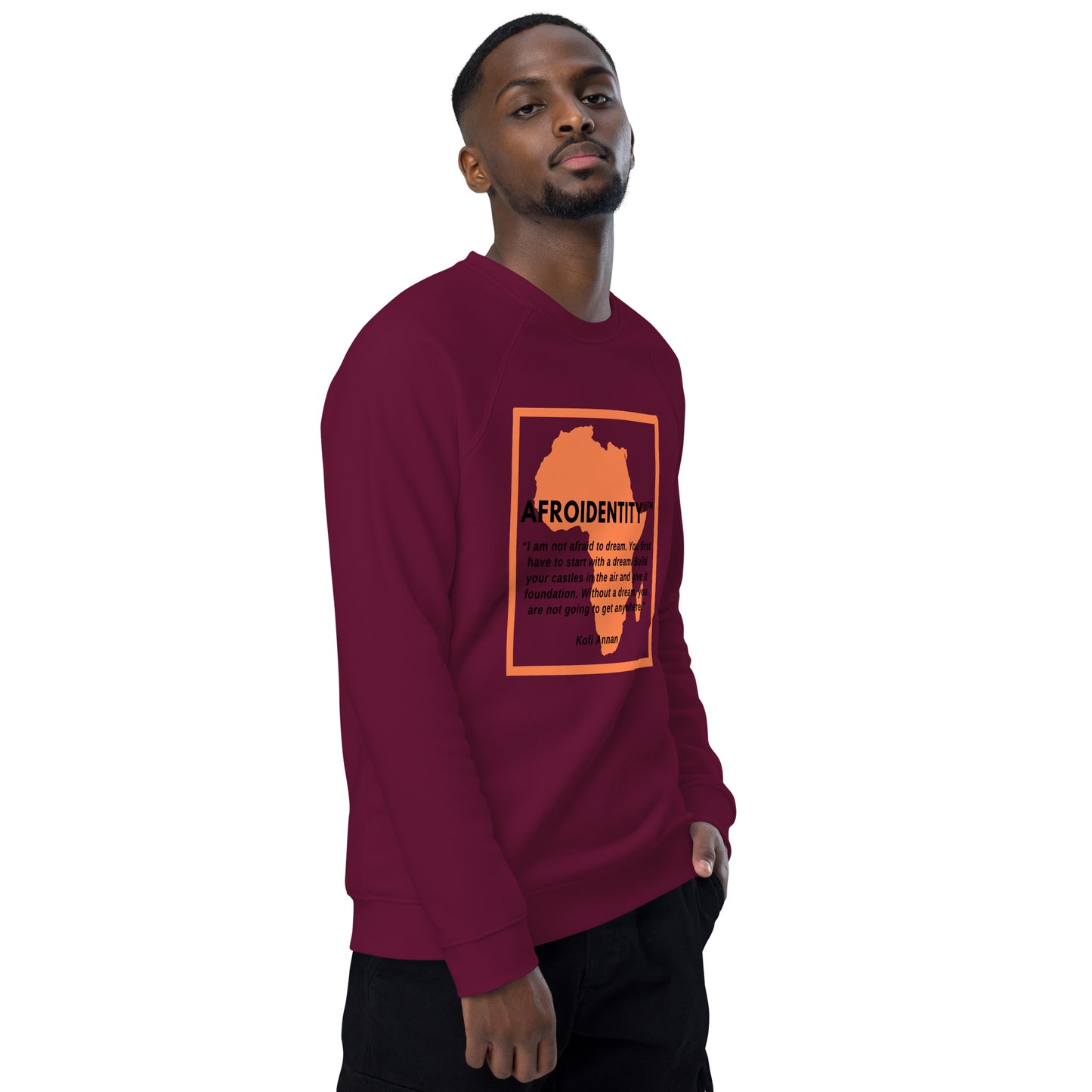 kofi annan Unisex organic raglan sweatshirt 2