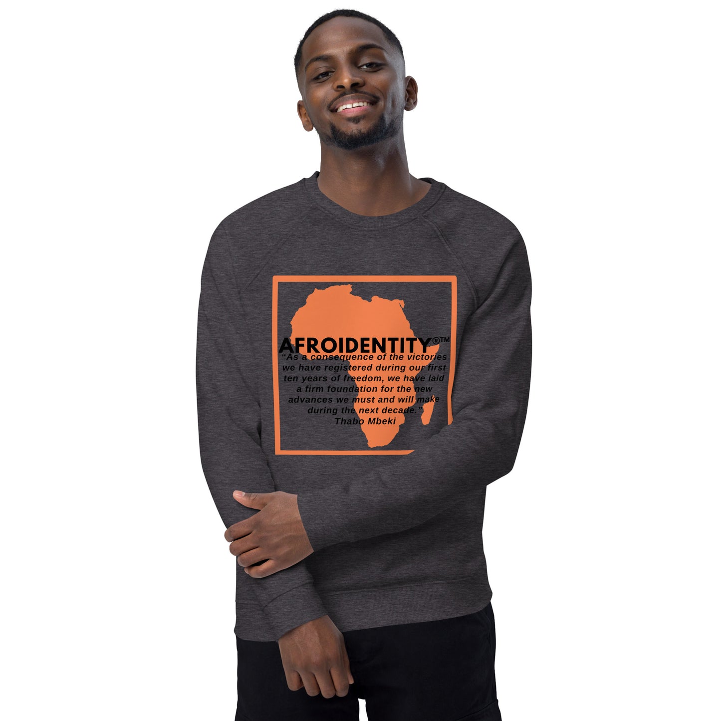 Thabo Mbeki Unisex organic raglan sweatshirt 6