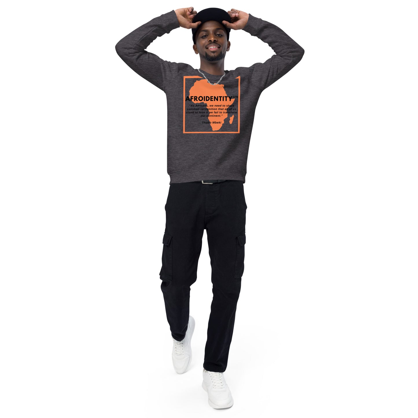 Thabo Mbeki Unisex organic raglan sweatshirt 3