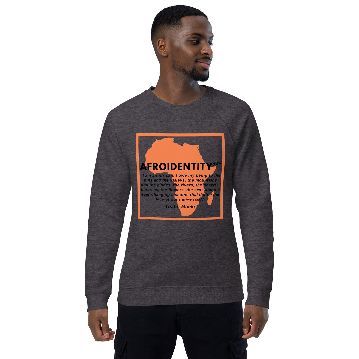 Thabo Mbeki Unisex organic raglan sweatshirt 1