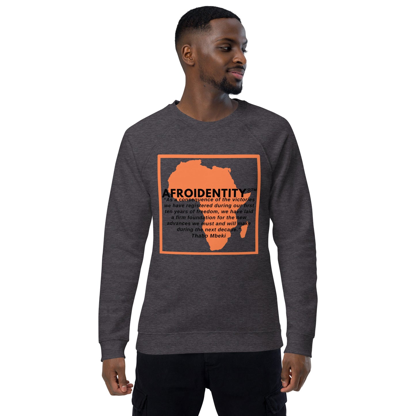 Thabo Mbeki Unisex organic raglan sweatshirt 6