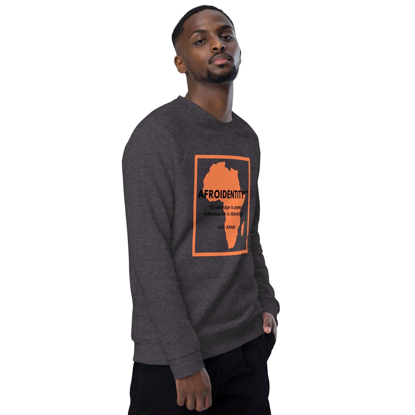 kofi annan Unisex organic raglan sweatshirt 5