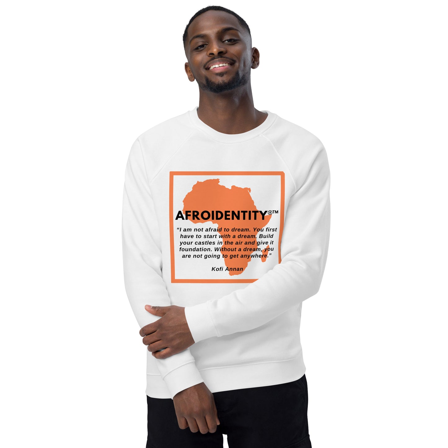 kofi annan Unisex organic raglan sweatshirt 2