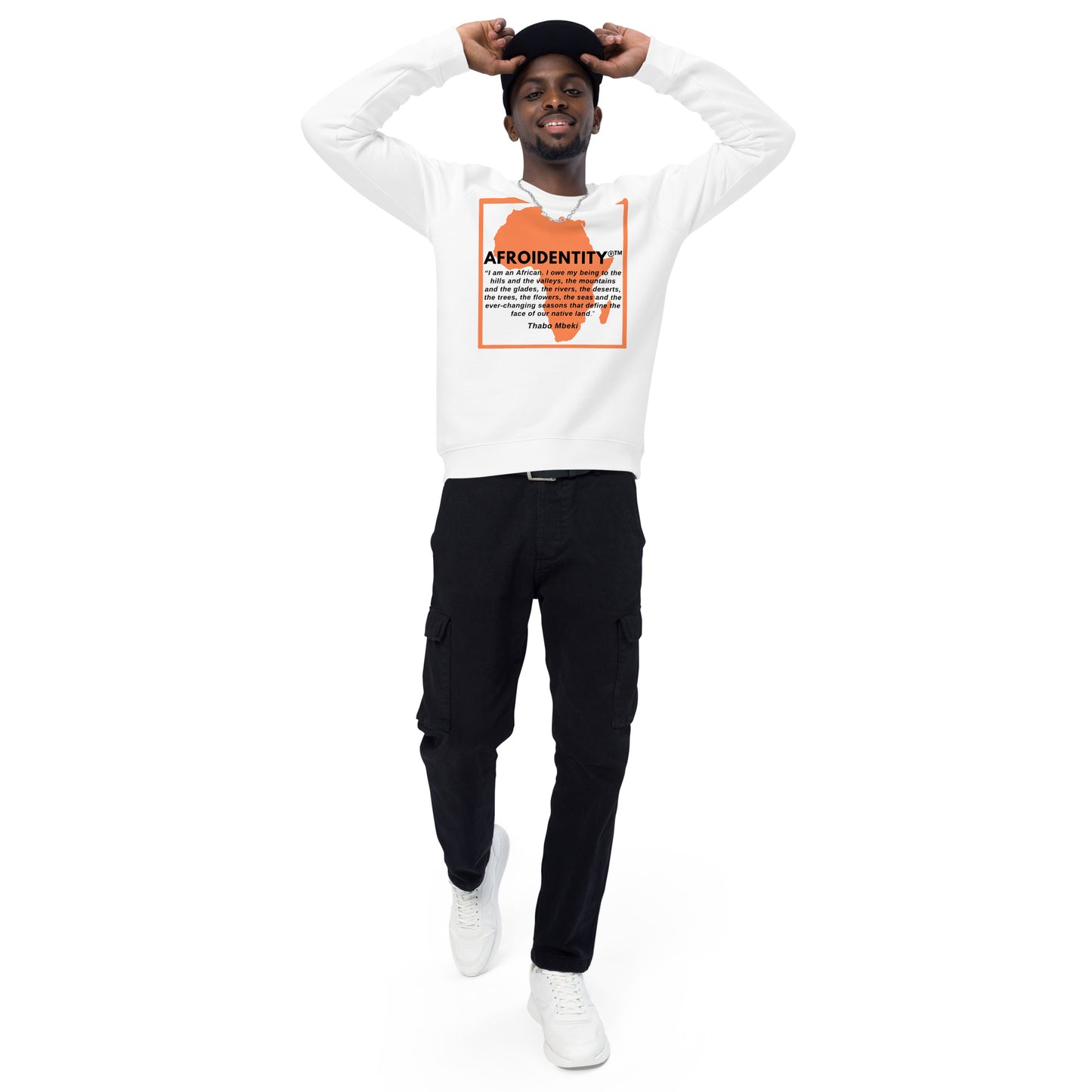 Thabo Mbeki Unisex organic raglan sweatshirt 1