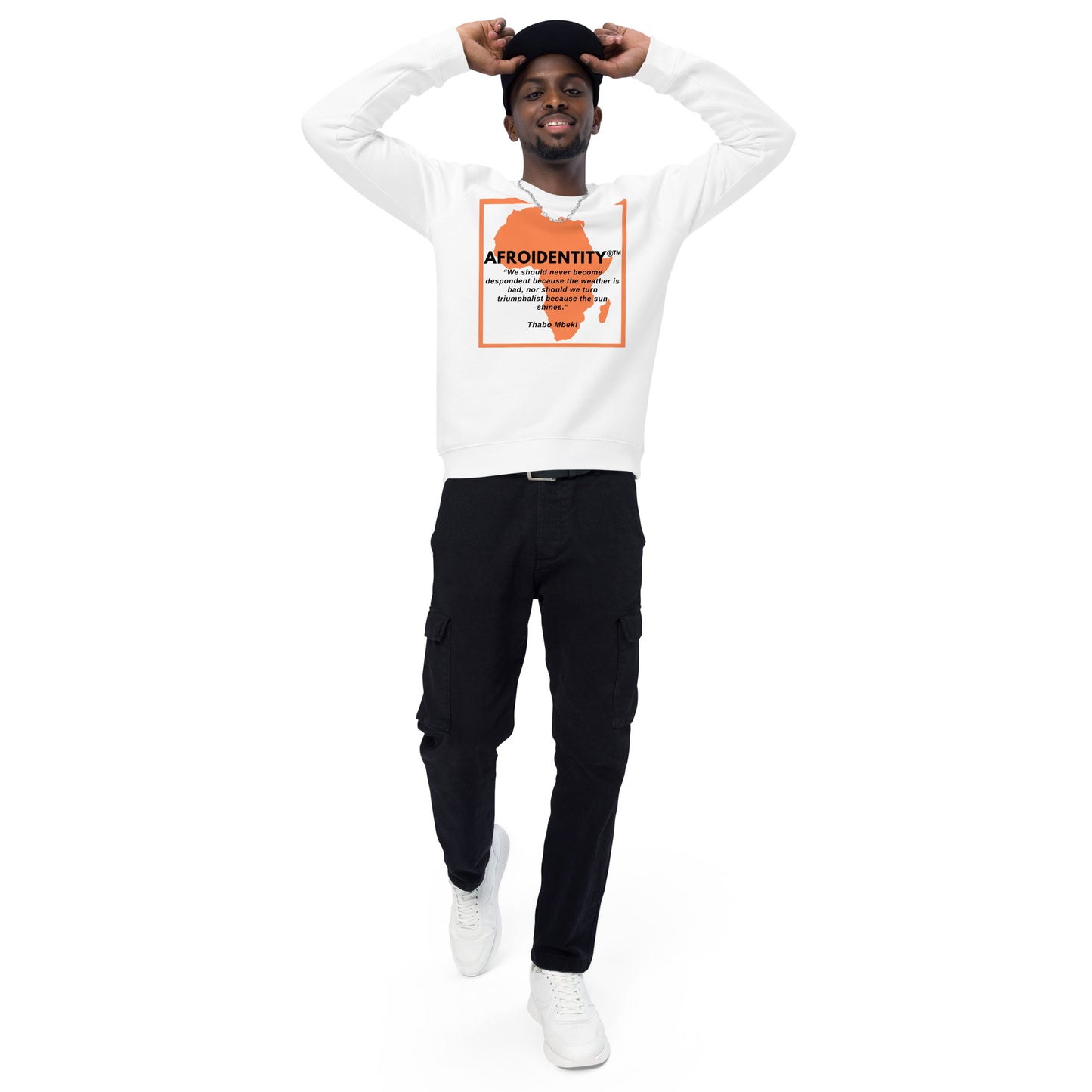 Thabo Mbeki Unisex organic raglan sweatshirt 2