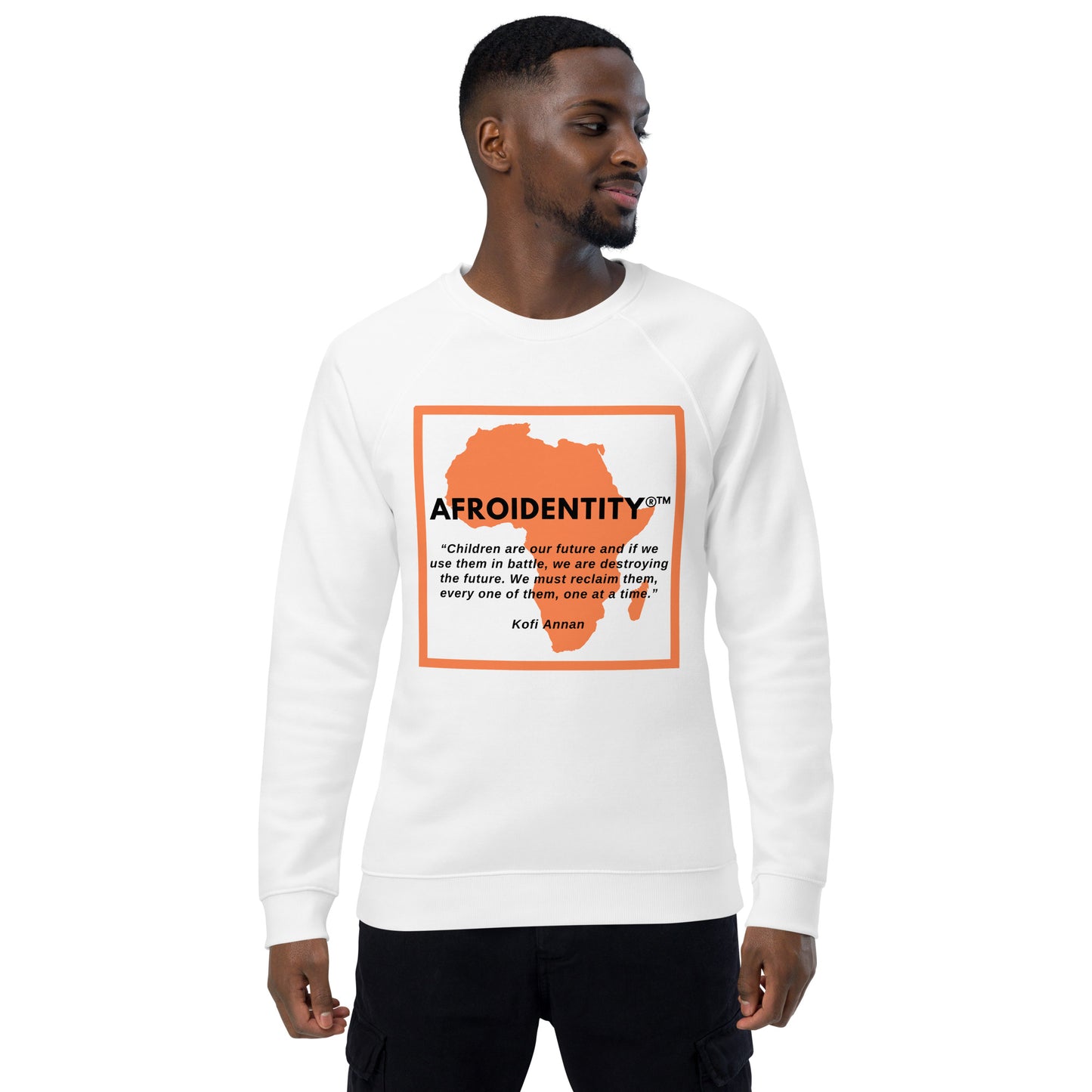 kofi annan Unisex organic raglan sweatshirt 4