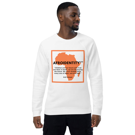 kofi annan Unisex organic raglan sweatshirt 4