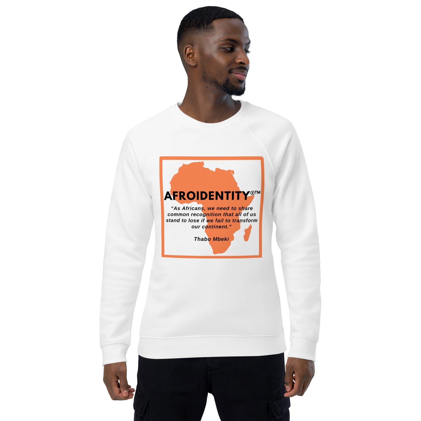 Thabo Mbeki Unisex organic raglan sweatshirt 5