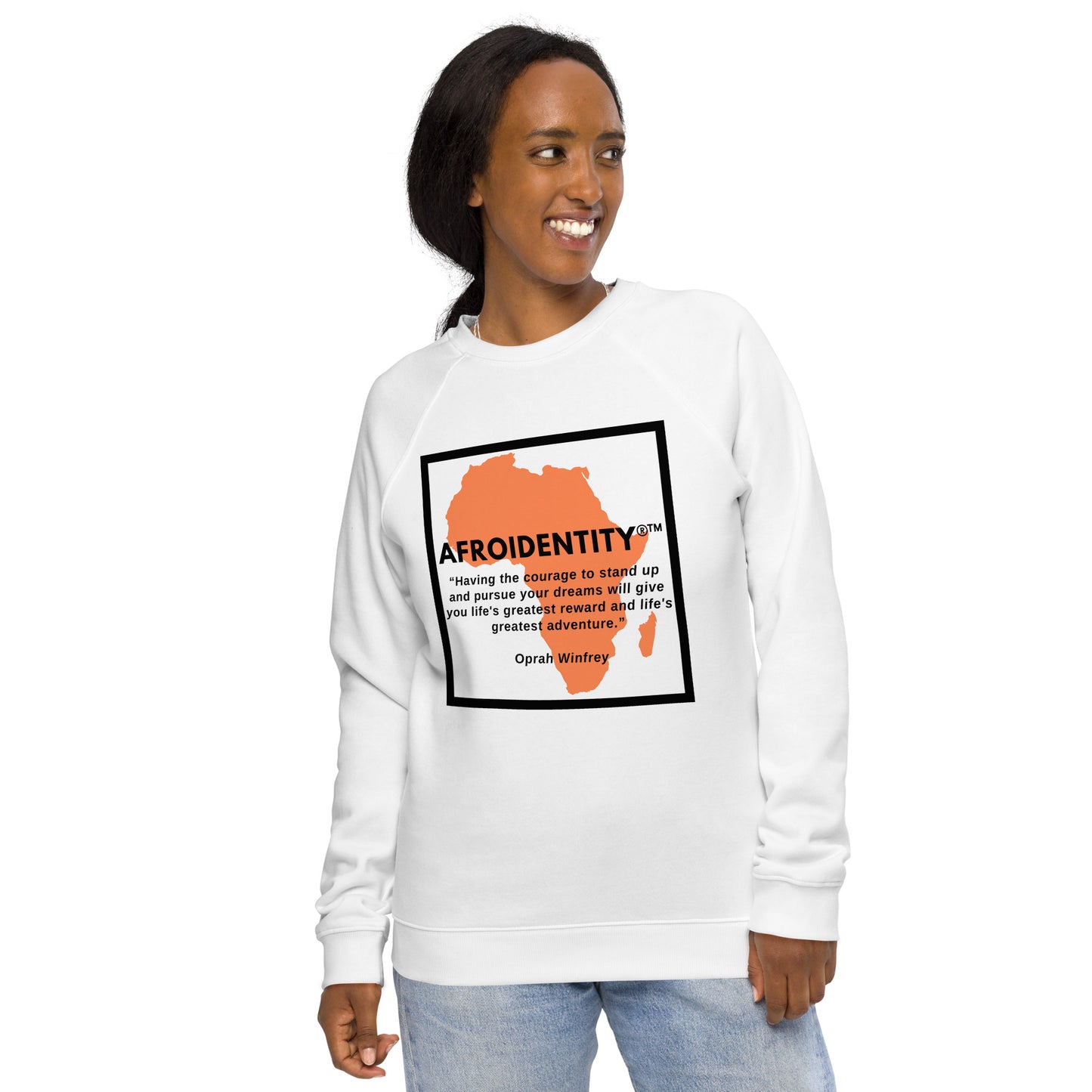 Oprah Winfrey Unisex organic raglan sweatshirt 1