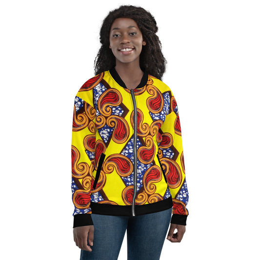 Afro Paisley Unisex Bomber Jacket