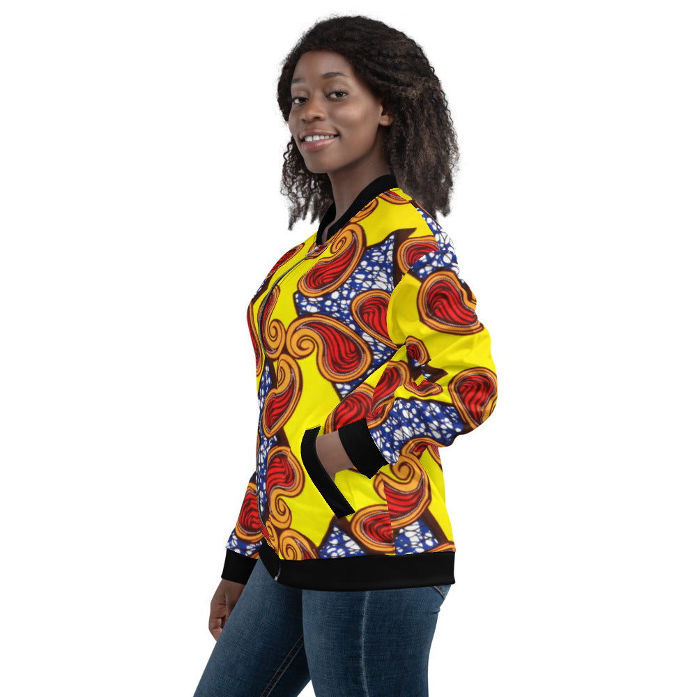 Afro Paisley Unisex Bomber Jacket